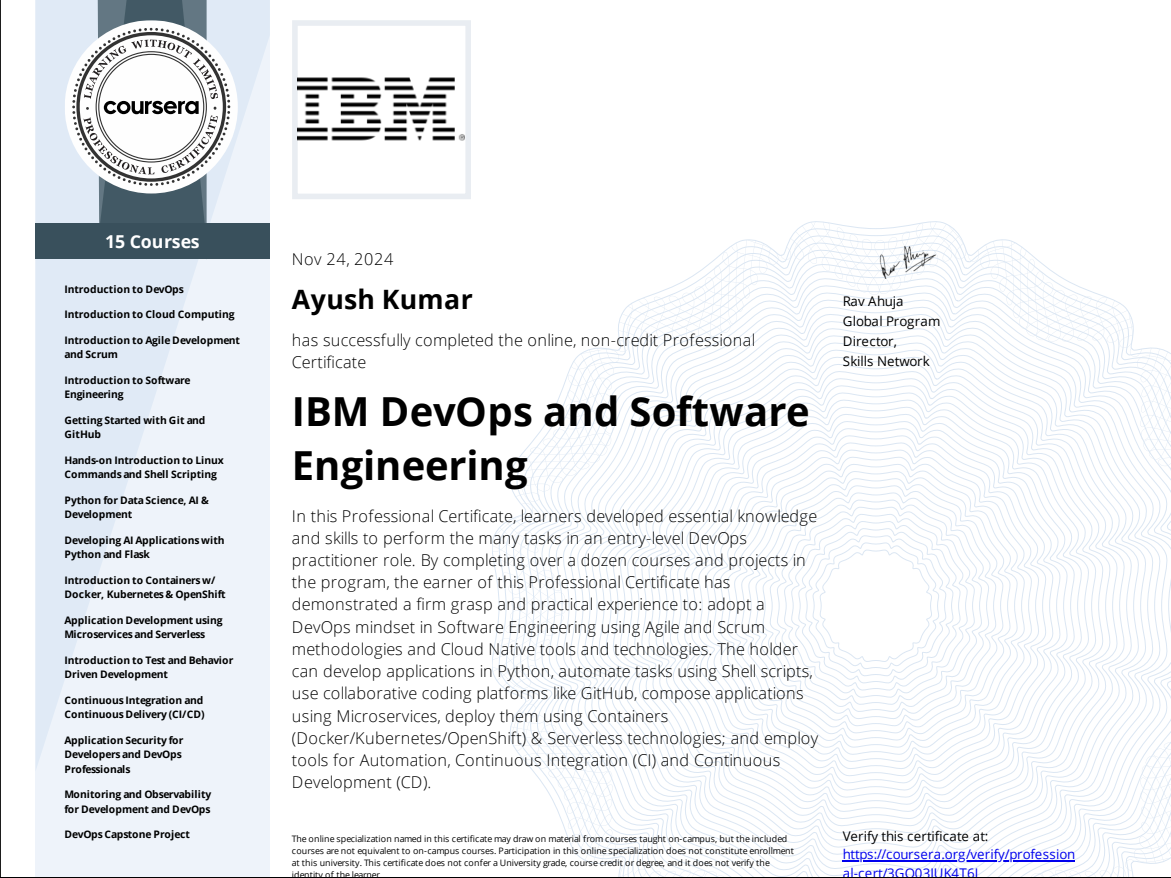 Devops Specialization